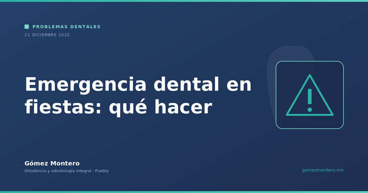 Emergencia dental en fiestas: qué hacer
