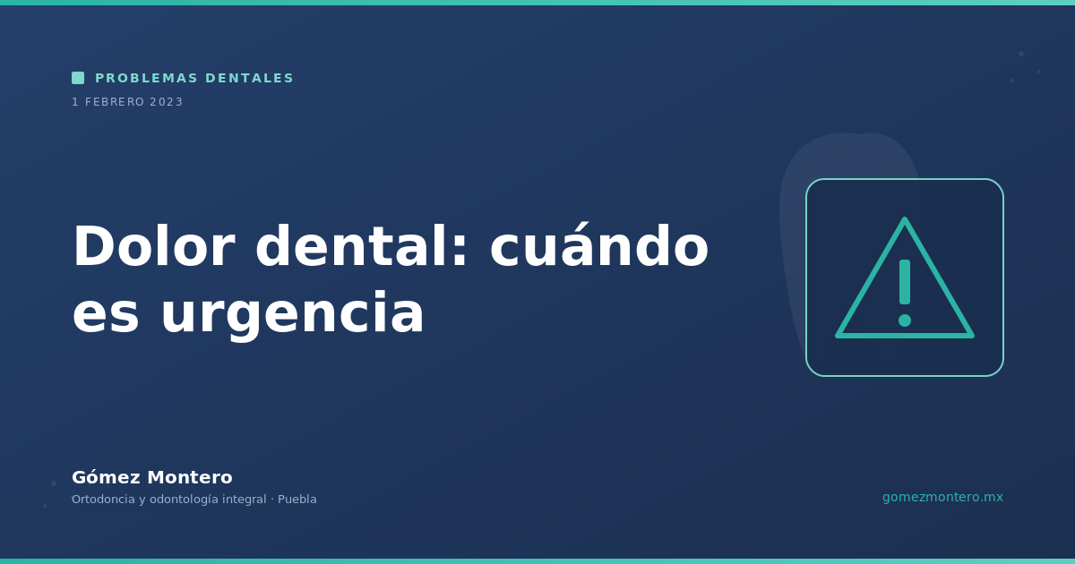 Dolor dental: cuándo es urgencia